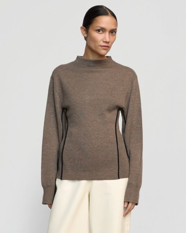 Clarice Contrast-Piping Sweater - Image 2