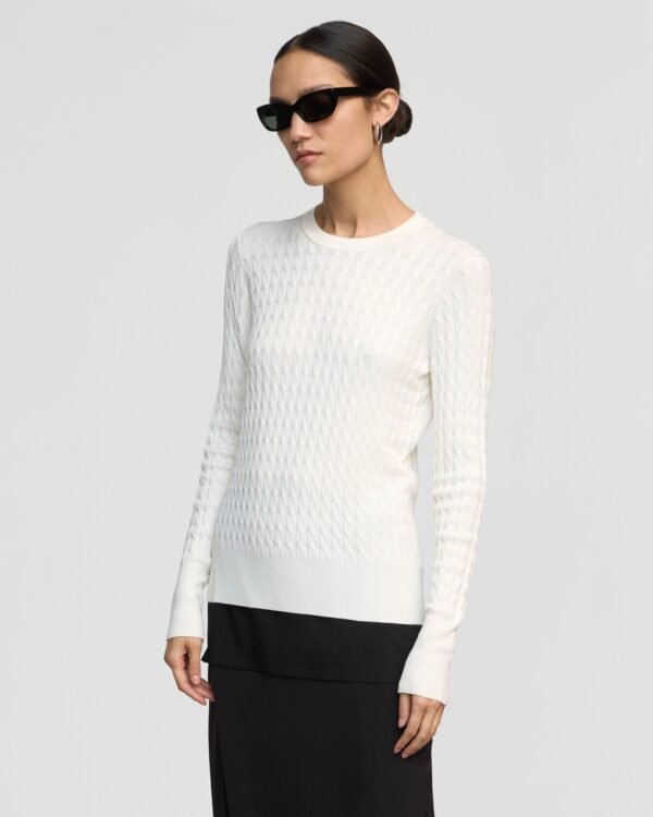 Rania Lightweight Cable Sweater - Image 2